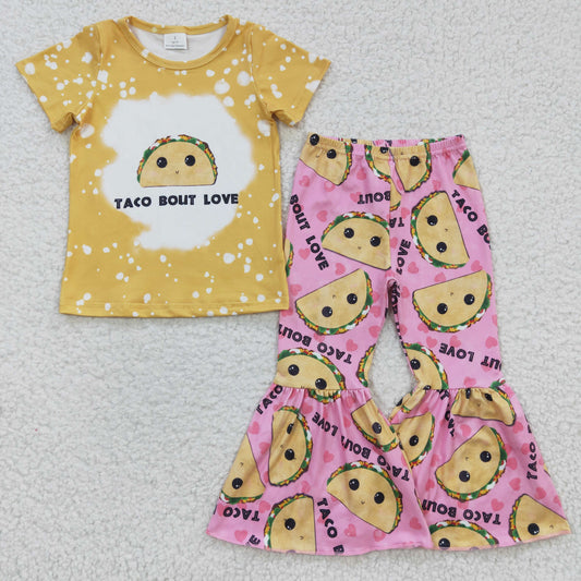 GSPO0347 RTS taco bout love short sleeve girl outfit 20230311