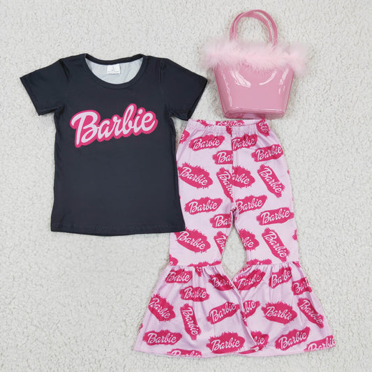GSPO0361 hot pink Babe short sleeves girl outfit 1122 RTS
