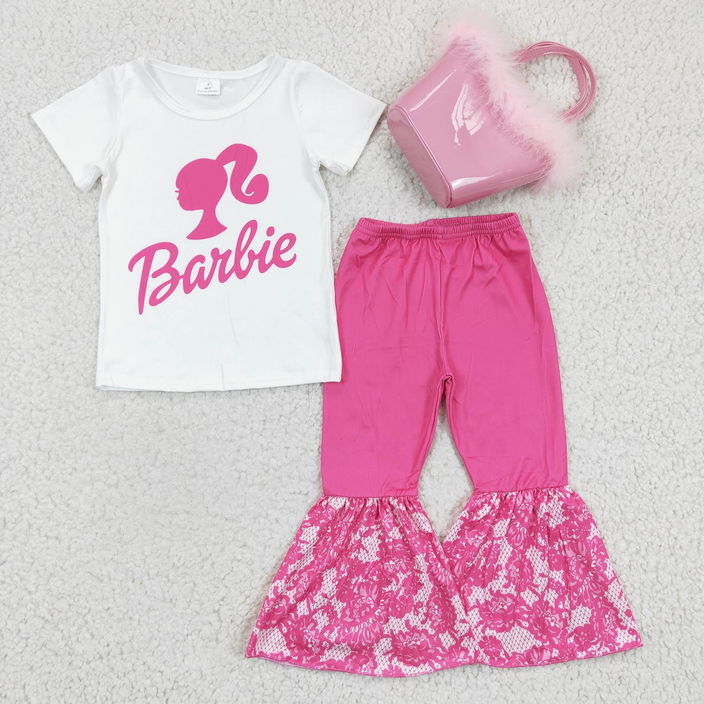 GSPO0363 hot pink Babe short sleeves girl outfit 1122 RTS