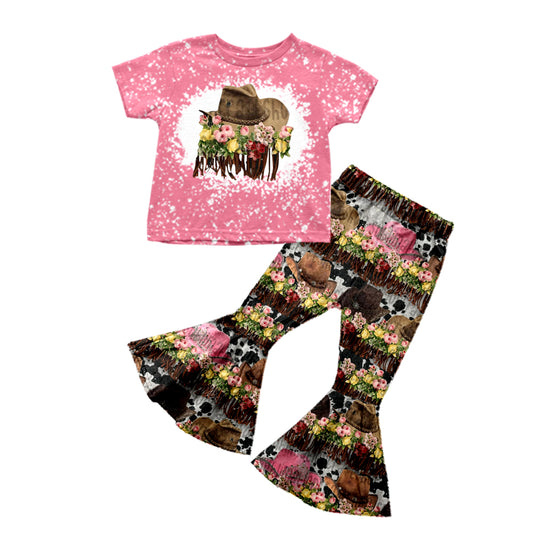 GSPO0411 preorder short sleeve Western flower girl outfit 1206