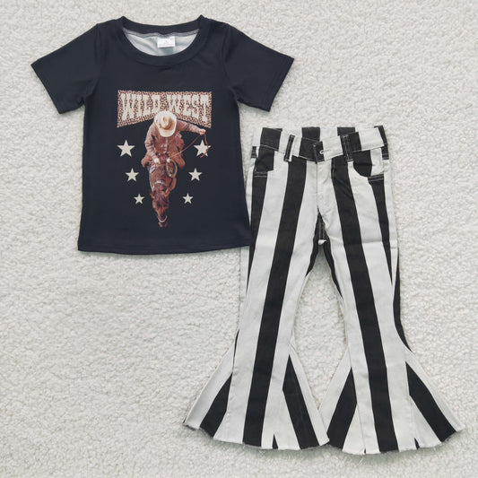 RTS 组合GSPO0500 wild west western short sleeve girl jeans outfit 20230225