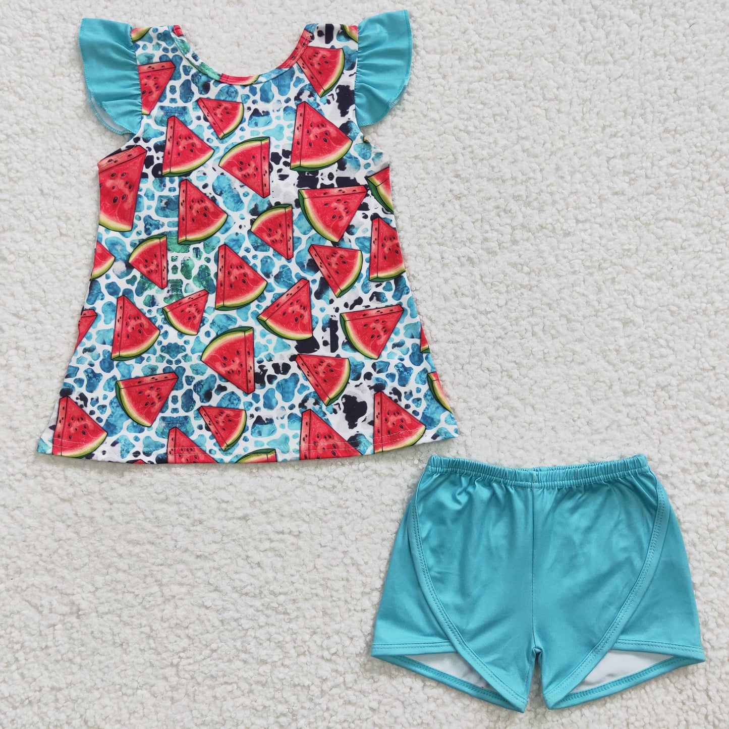 promotion GSSO0137 short sleeve watermelon summer set girl outfit 2024 RTS