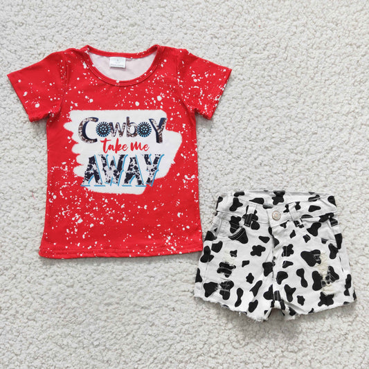 GSSO0147 outfit  cowboy gem take me away denim shorts girl summer outfit set 20230104 RTS