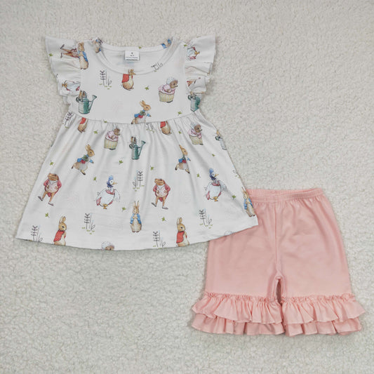 GSSO0154 short sleeve shorts Easter summer girl outfit 20230225 RTS