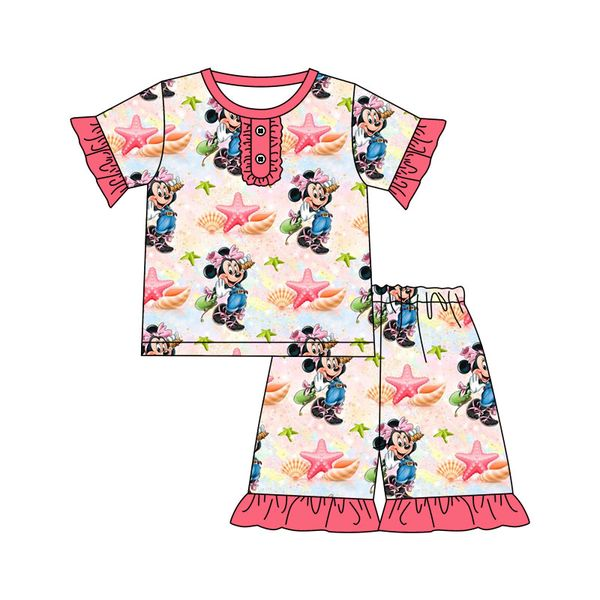 preorder GSSO0170 short sleeve cartoon mouse summer shorts girl pajamas outfit 20230104