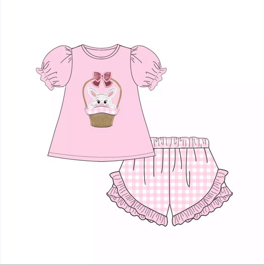 preorder  GSSO0180 short sleeve Easter rabbit summer shorts girl outfit 20230104