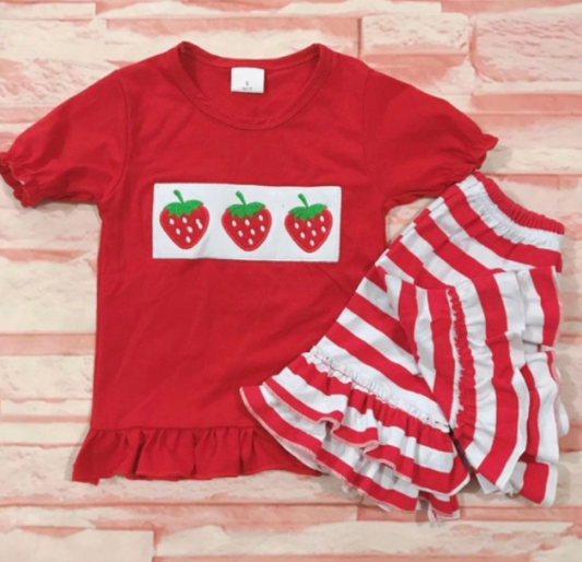 GSSO0275 short sleeve shorts strawberry summer girl outfit preorder 20230318