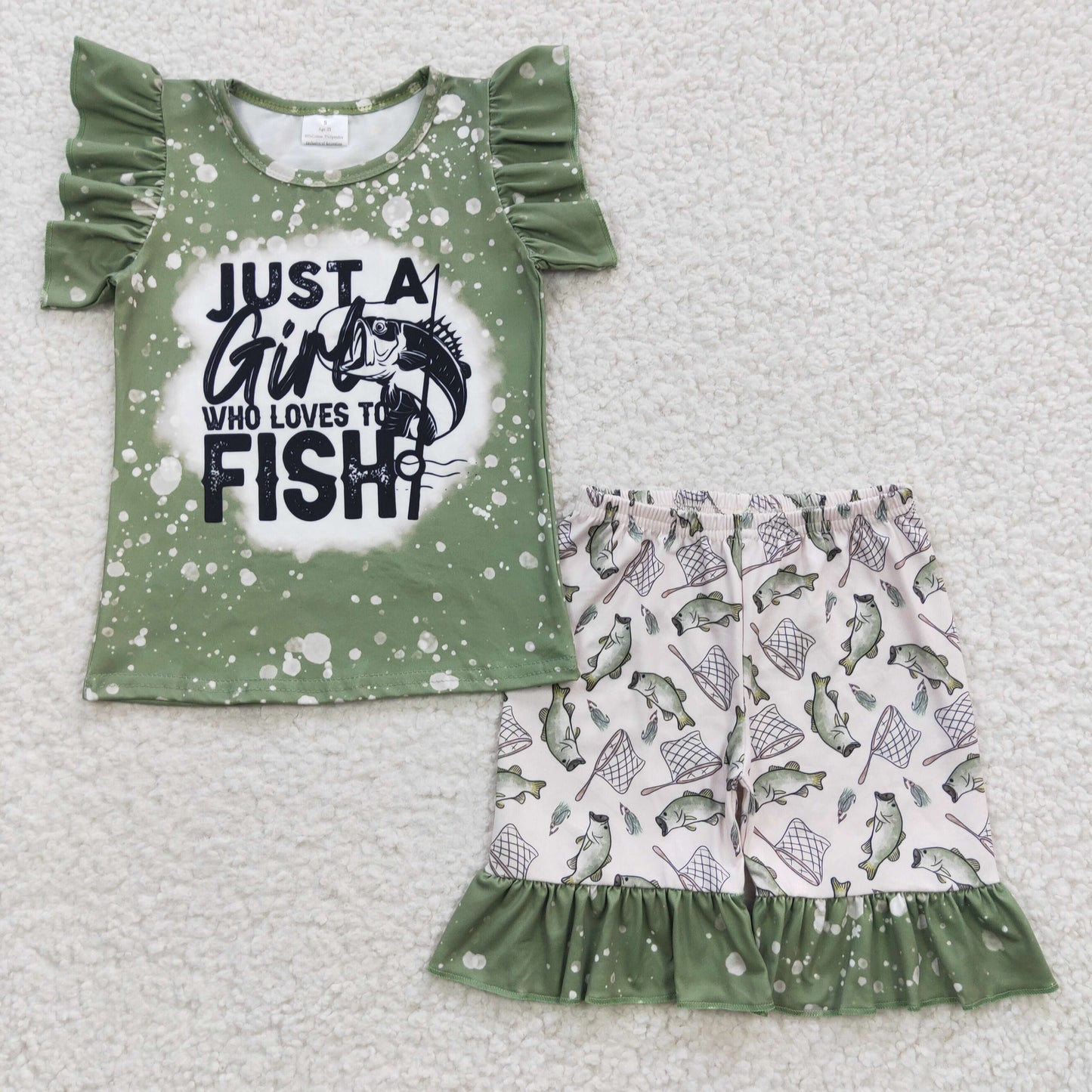 GSSO0295 fishing short sleeve shorts girl outfit 20230421 RTS