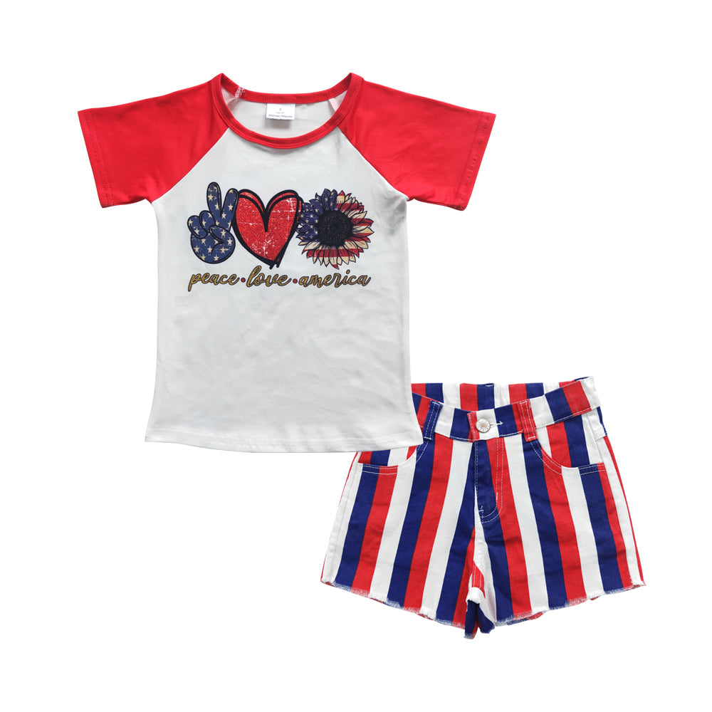 组合GSSO0328 RTS 4th of july short sleeve girl outfit 20230422