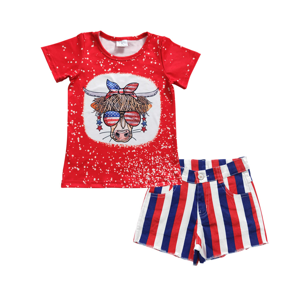 组合GSSO0330 RTS 4th of july short sleeve girl outfit 20230422