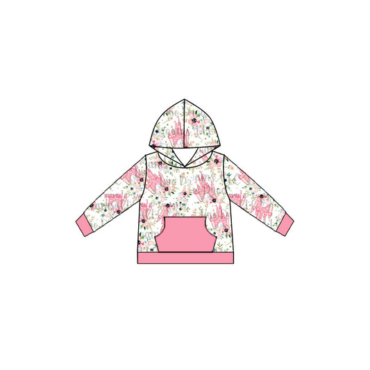 Preorder Adult pink beautiful castle long sleeve girl top hoodie sweater mama clothes 0614 mama & kid