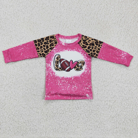 GT0082 RTS football team leopard long sleeve girl top Sweatshirt 1122