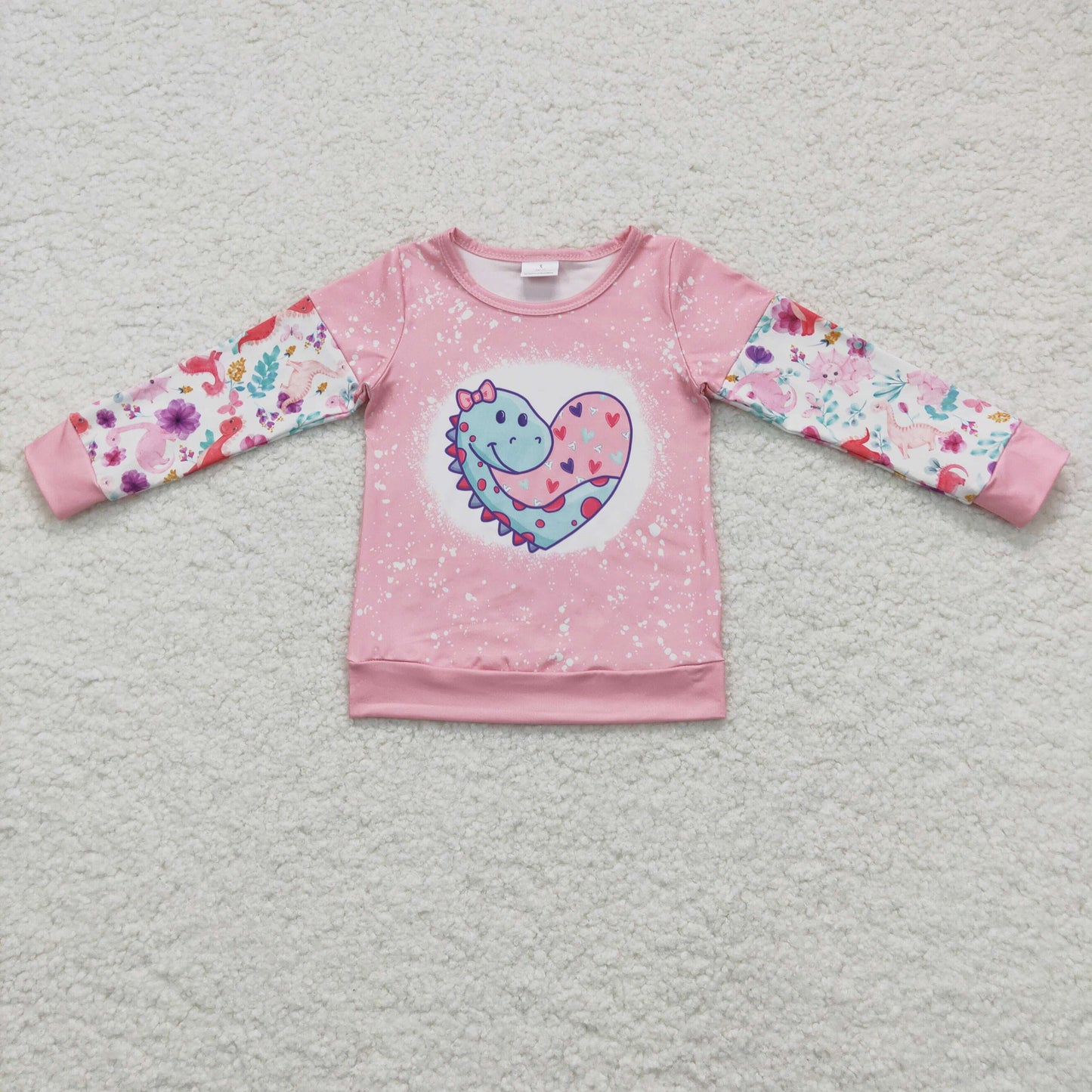 GT0087 dinosaur love valentina sweater girl top pullover RTS 1128