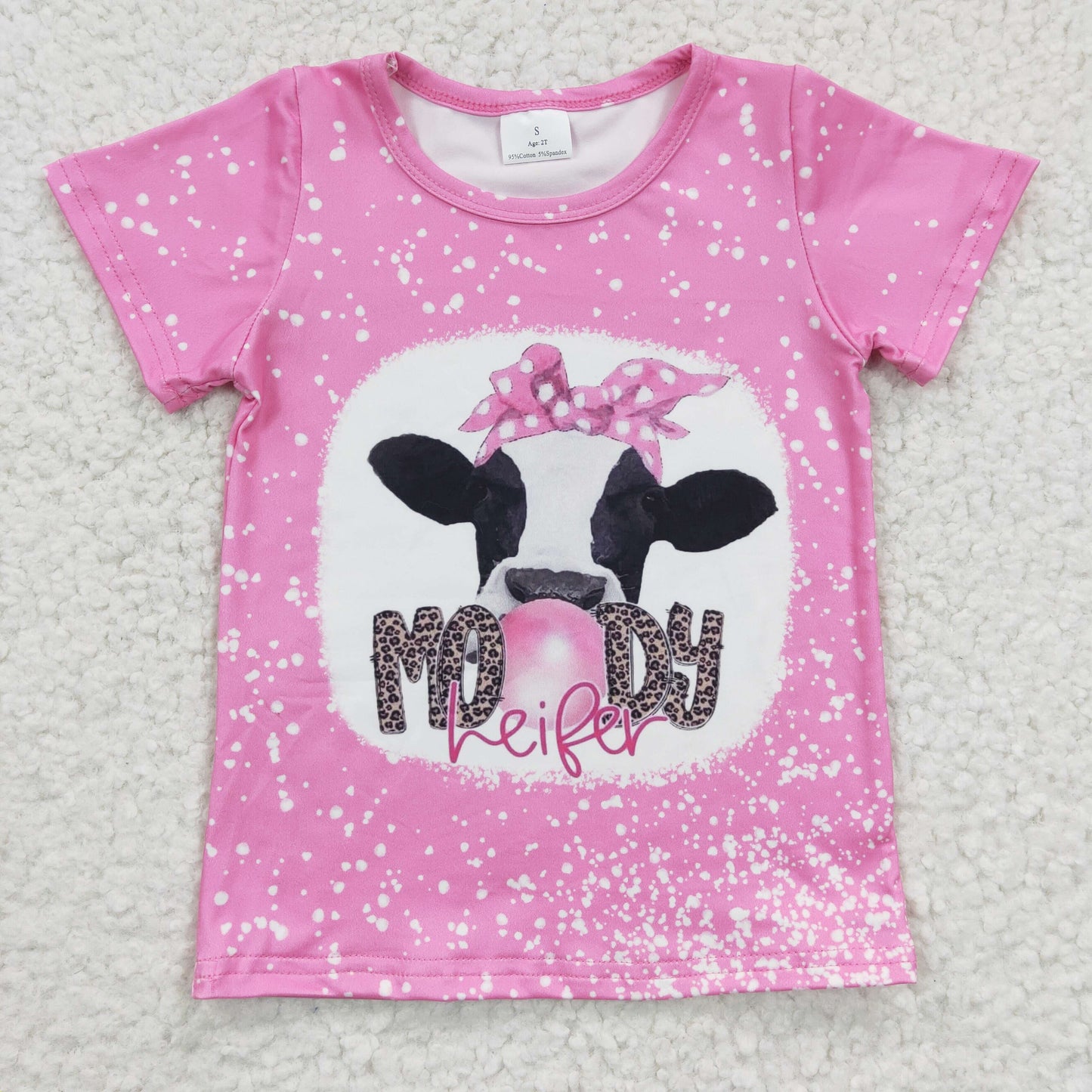 GT0128 short sleeve pink COW top pullover shirt preorder 20230215 RTS