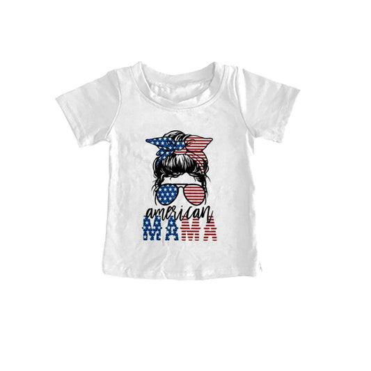 GT0129 Adult Mama American National Day mama girl tee top t-shirt short sleeve preorder 20230109