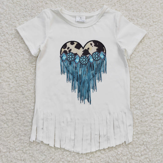 GT0137 love short sleeve fringe girl tee t-shirt top preorder 20230221 RTS