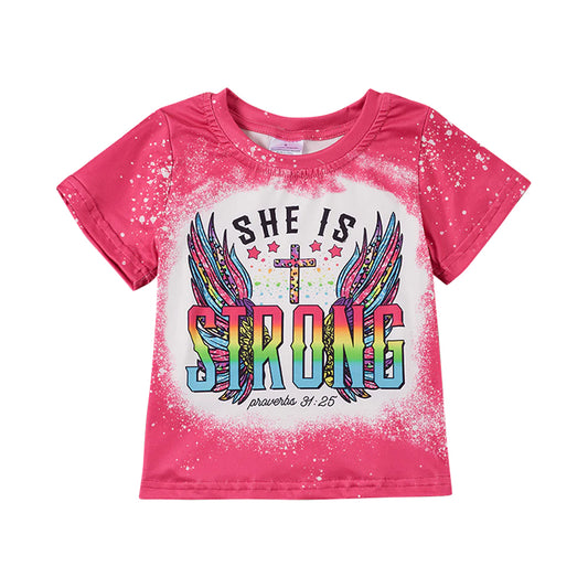 GT0178 cow wing western short sleeve girl tee t-shirt top 20230322 preorder