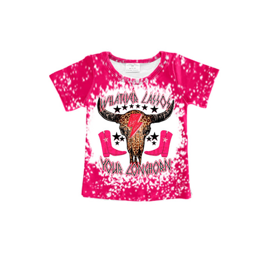 GT0180 cow western short sleeve girl tee t-shirt top 20230322 preorder