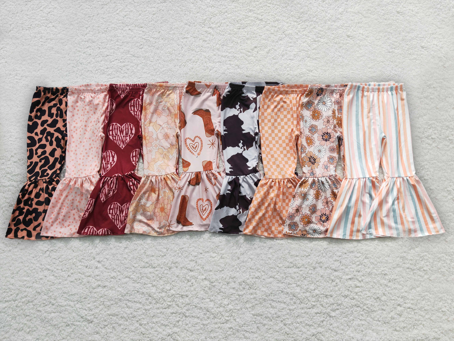 P0058 bell bottom flowers girl long pants 20230105 RTS