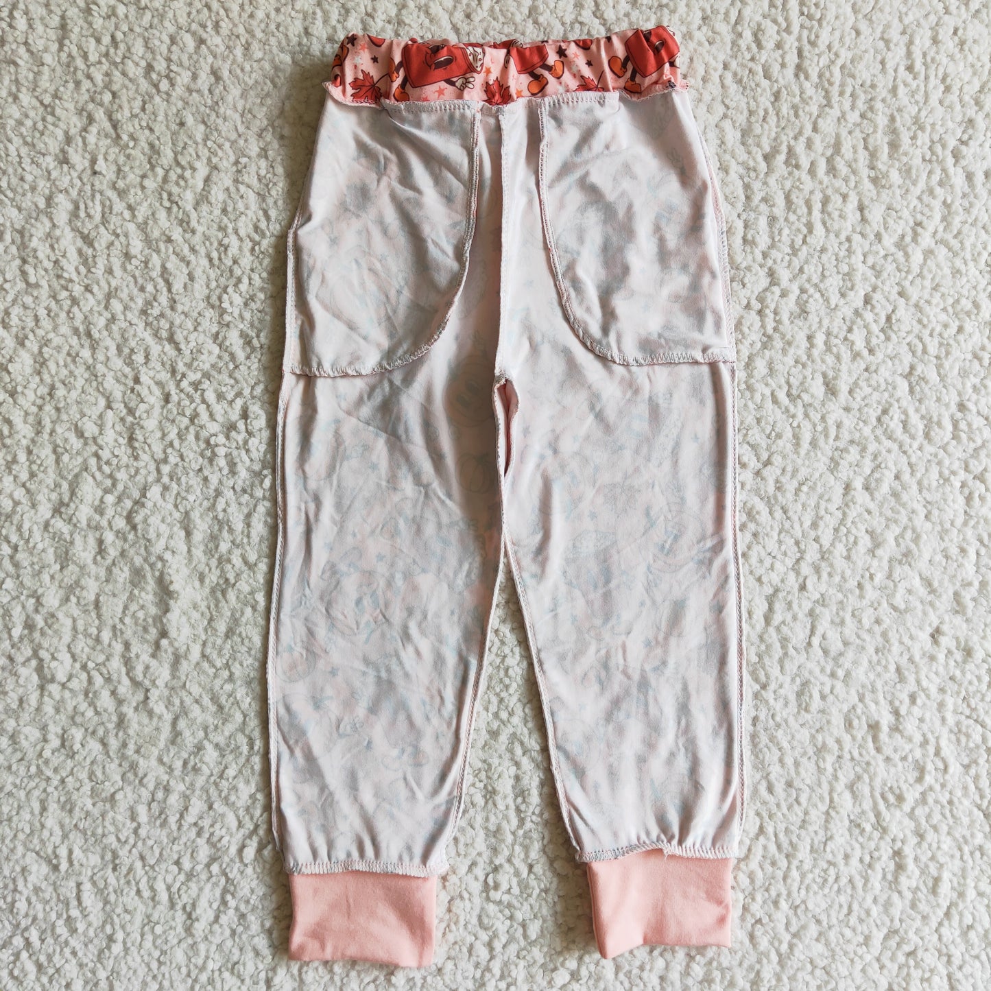 kids halloween pumpkin cup ORANGE long pants jogger legging 0906 RTS