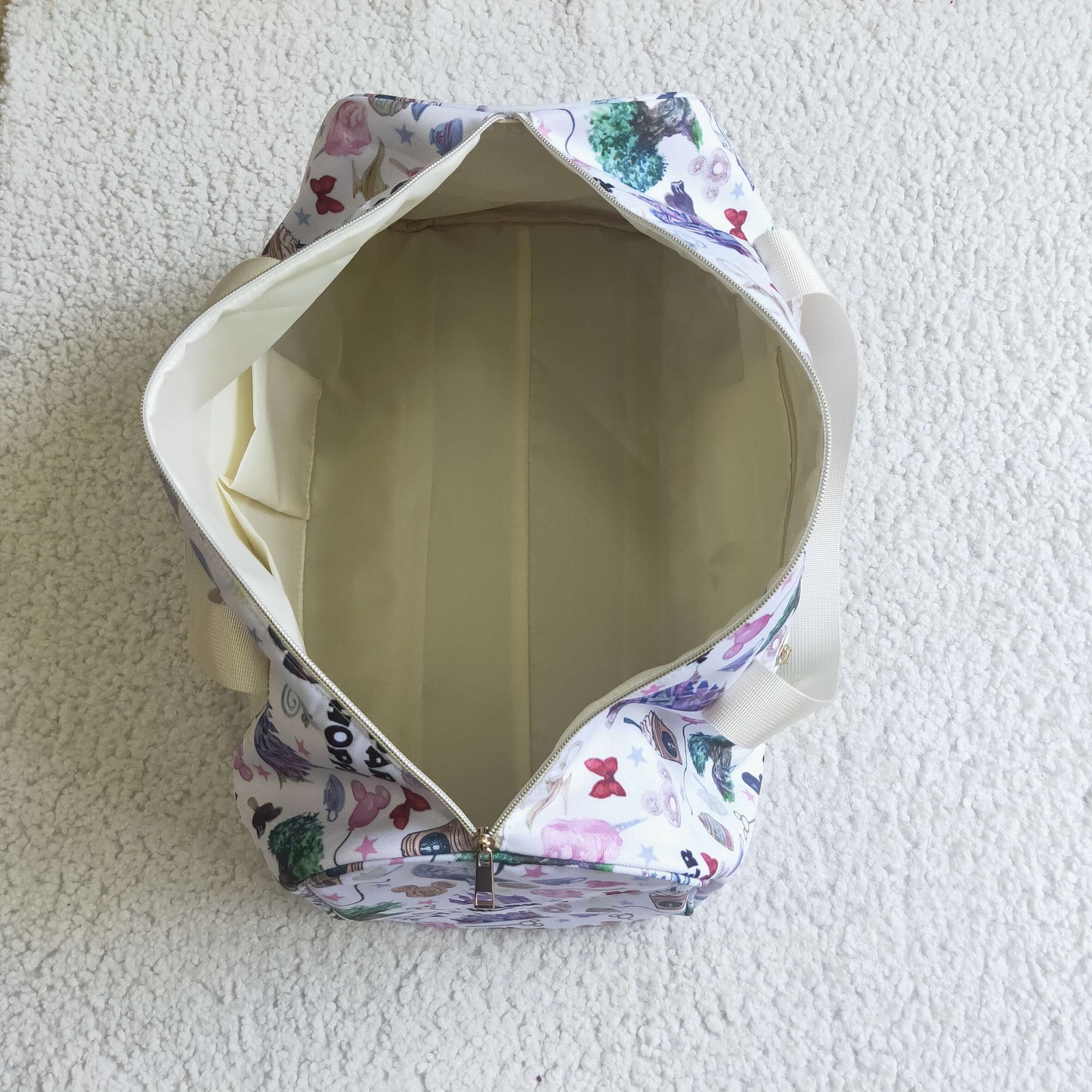 RTS 0709 18.5*11.2*7.9 inches hold-all bag purple mouse castle floral