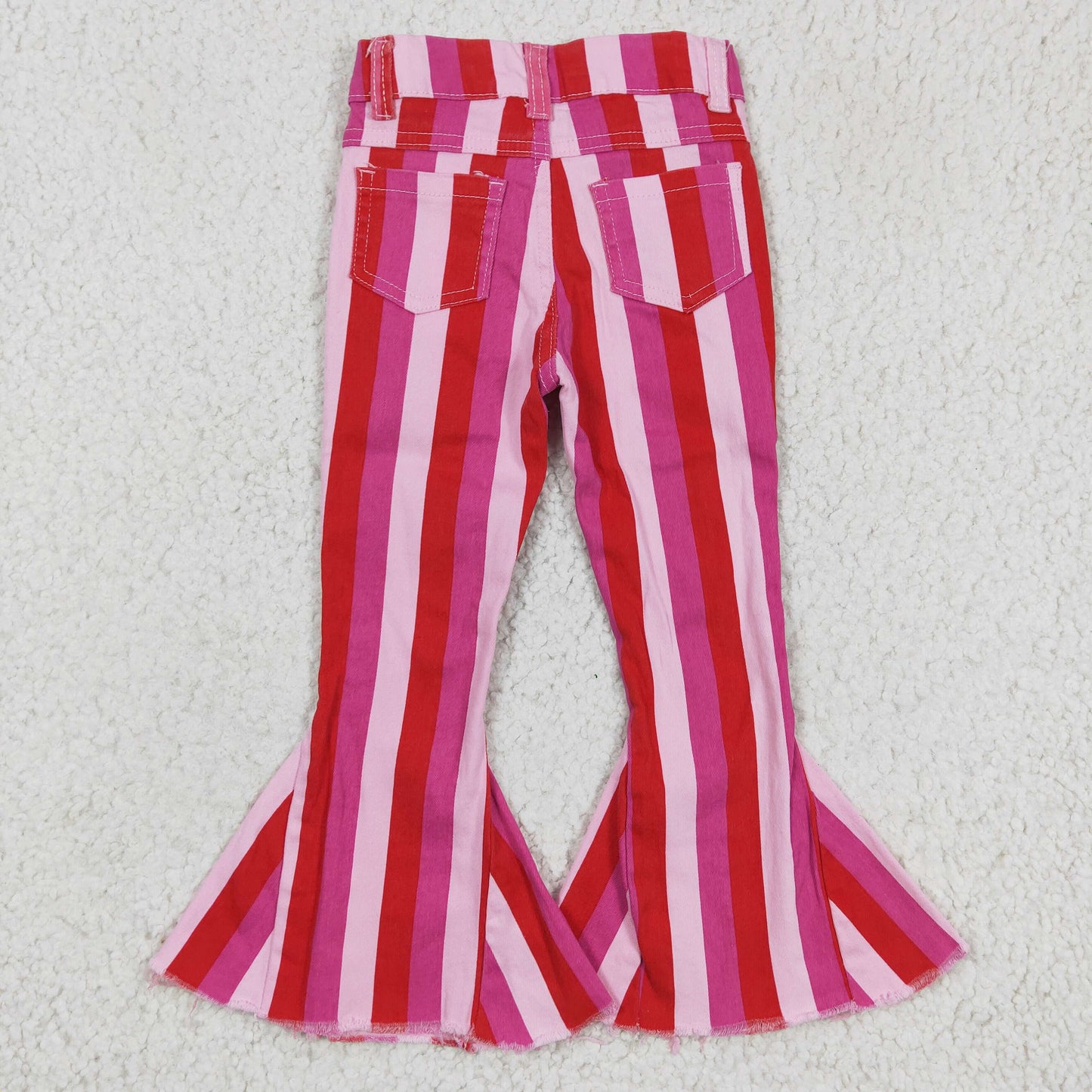 RTS  stripe pink denim jeans pants P0043