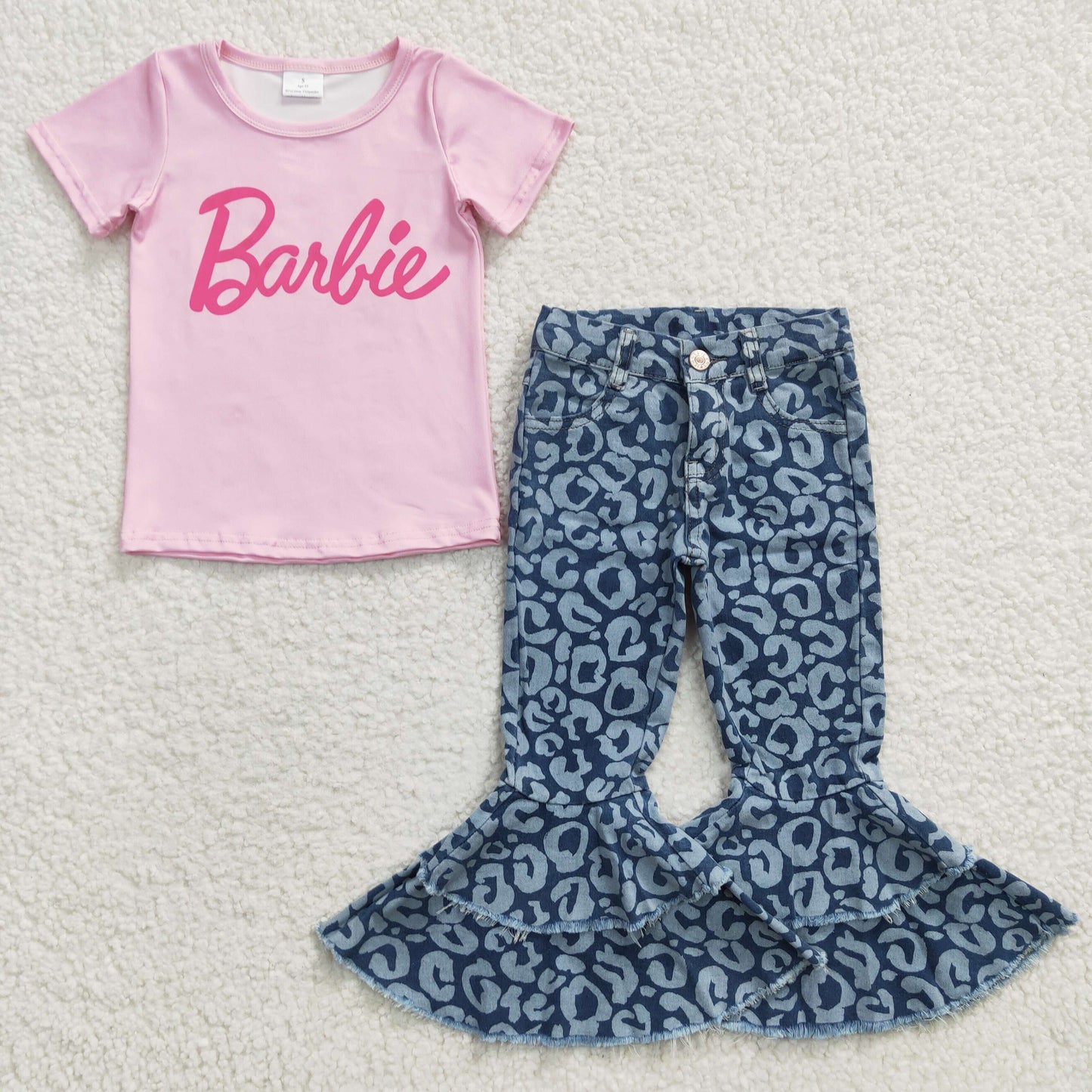 组合GSPO barbie short sleeve denim jeans girl outfit 20230308