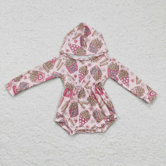 LR0244 fires chips hoodie long sleeve girl bubble romper RTS 1201