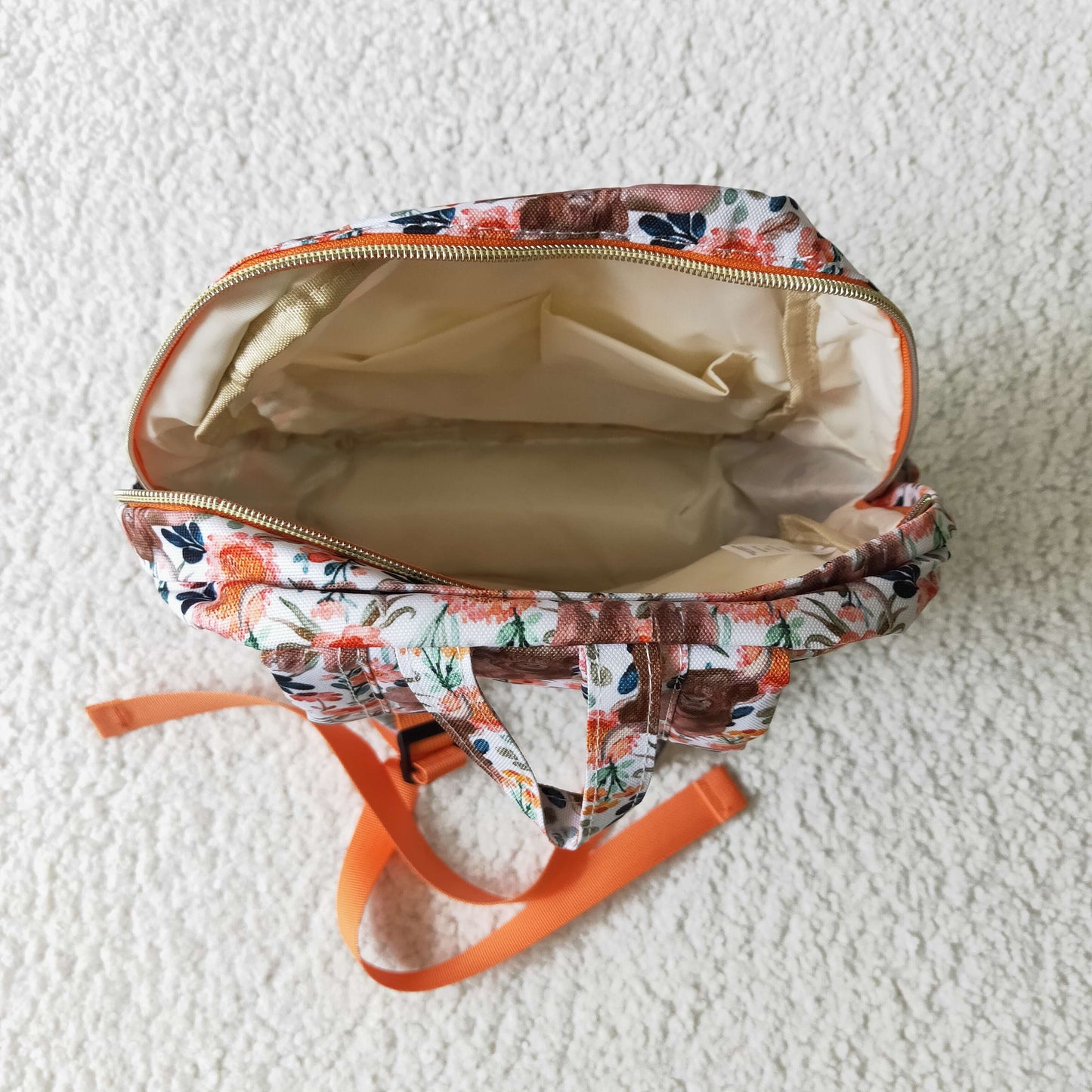 BA0027 RTS pink cow floral backpack RTS