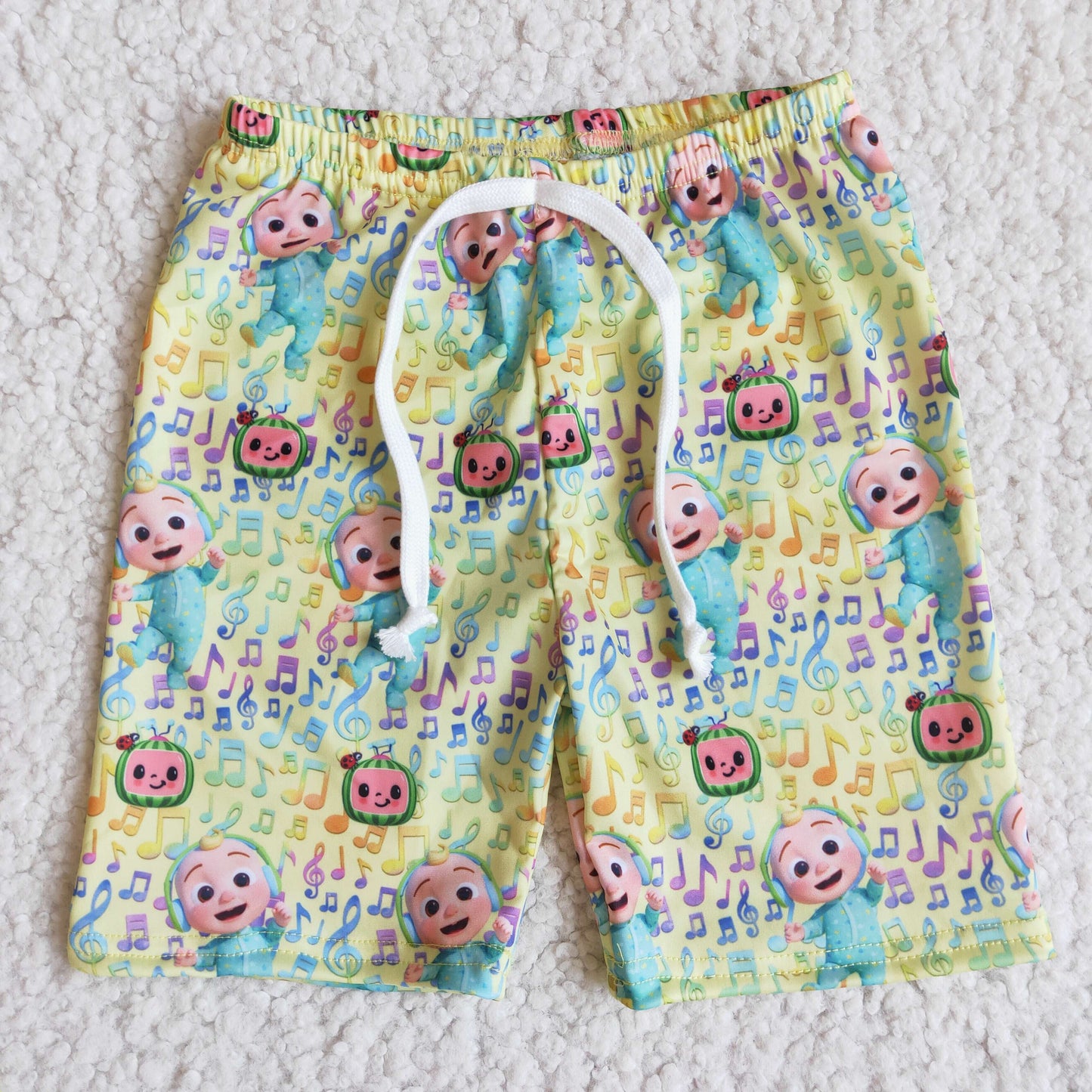 E1-1 promotion cartoon blue coco boy yellow swimming trunks shorts 0112 Jan