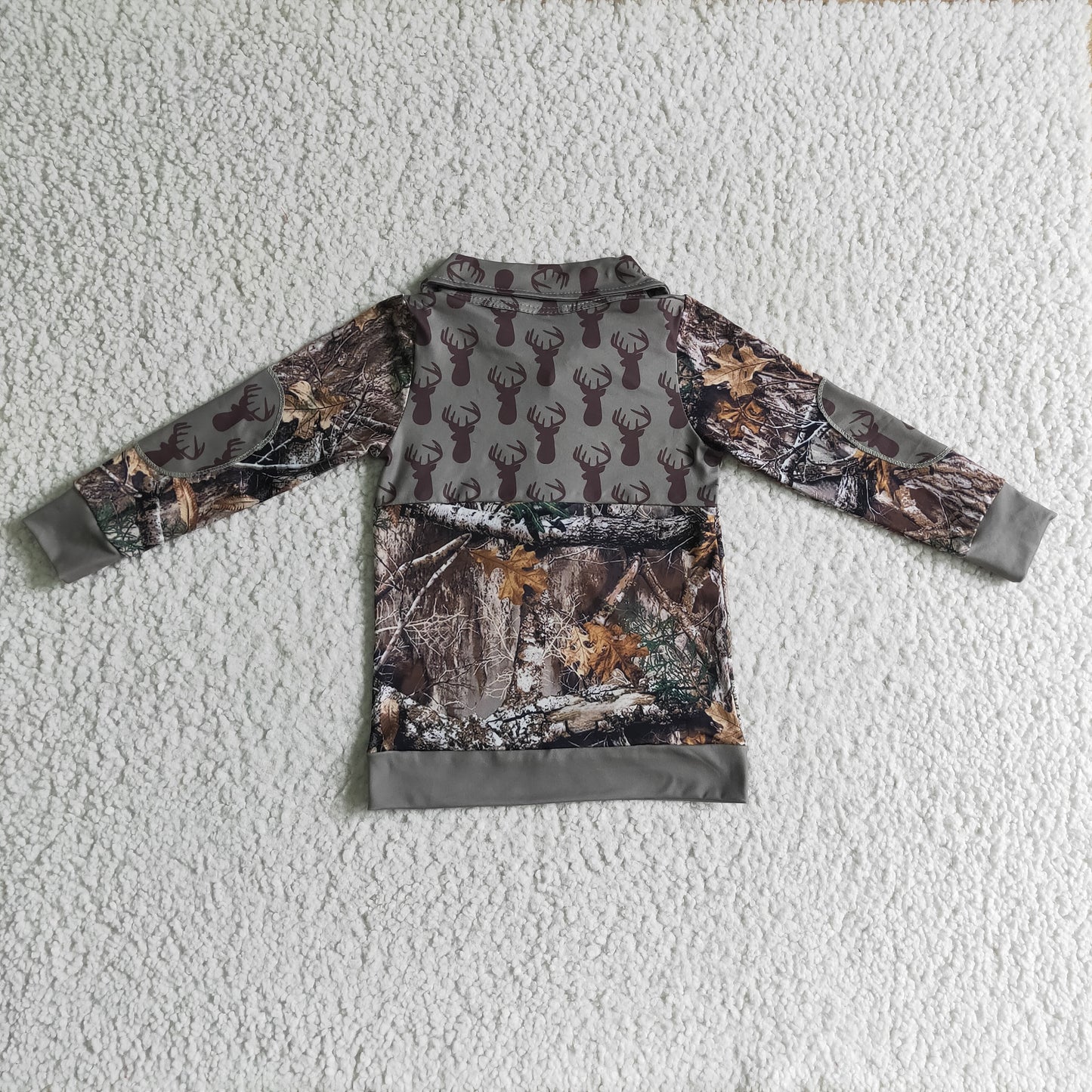 camo deer long sleeve boy top pullover 1017 RTS