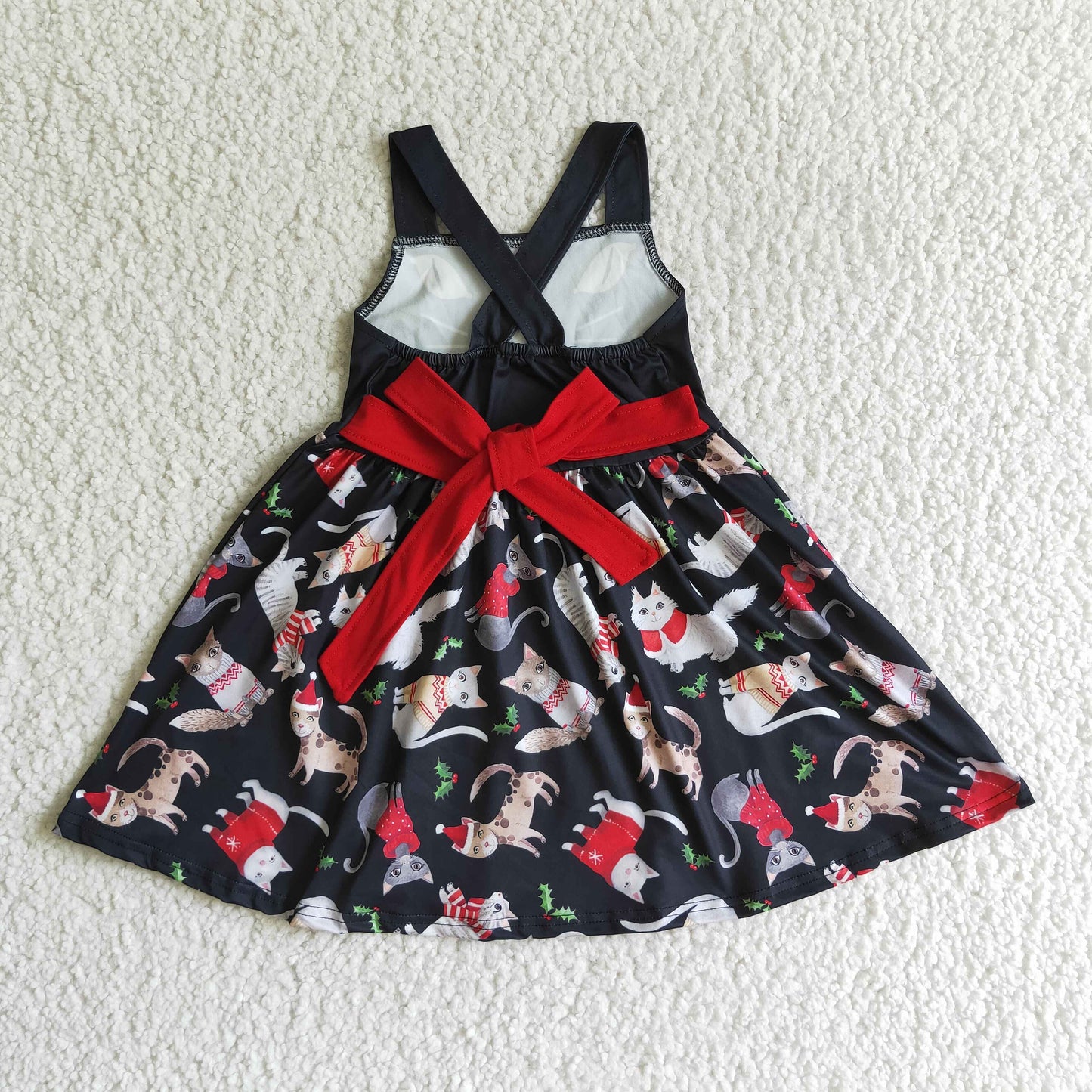 RTS sunflower cow leopard tassel dress short sleeve summer girl dress 0825