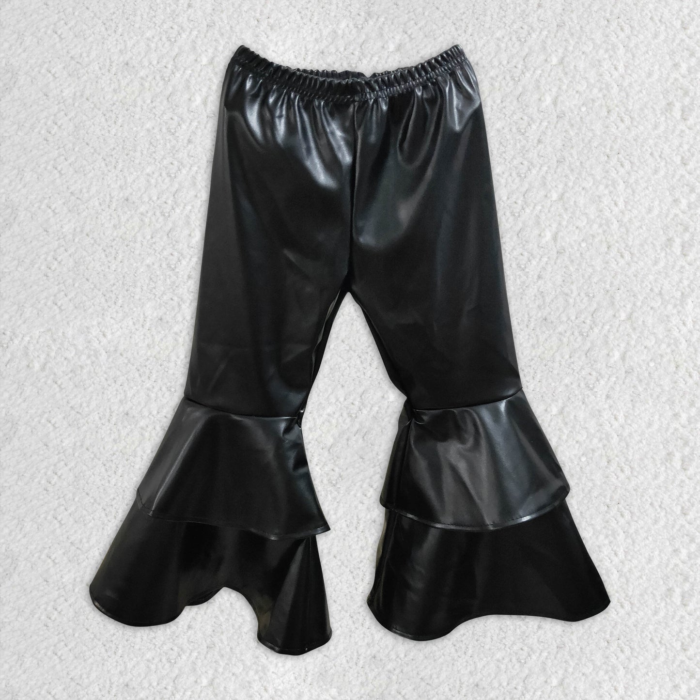 P0034 leather ruffle bell pants for girls 1027 RTS 1117