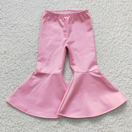 P0049 girls leather Pink bell pants 20230104 RTS