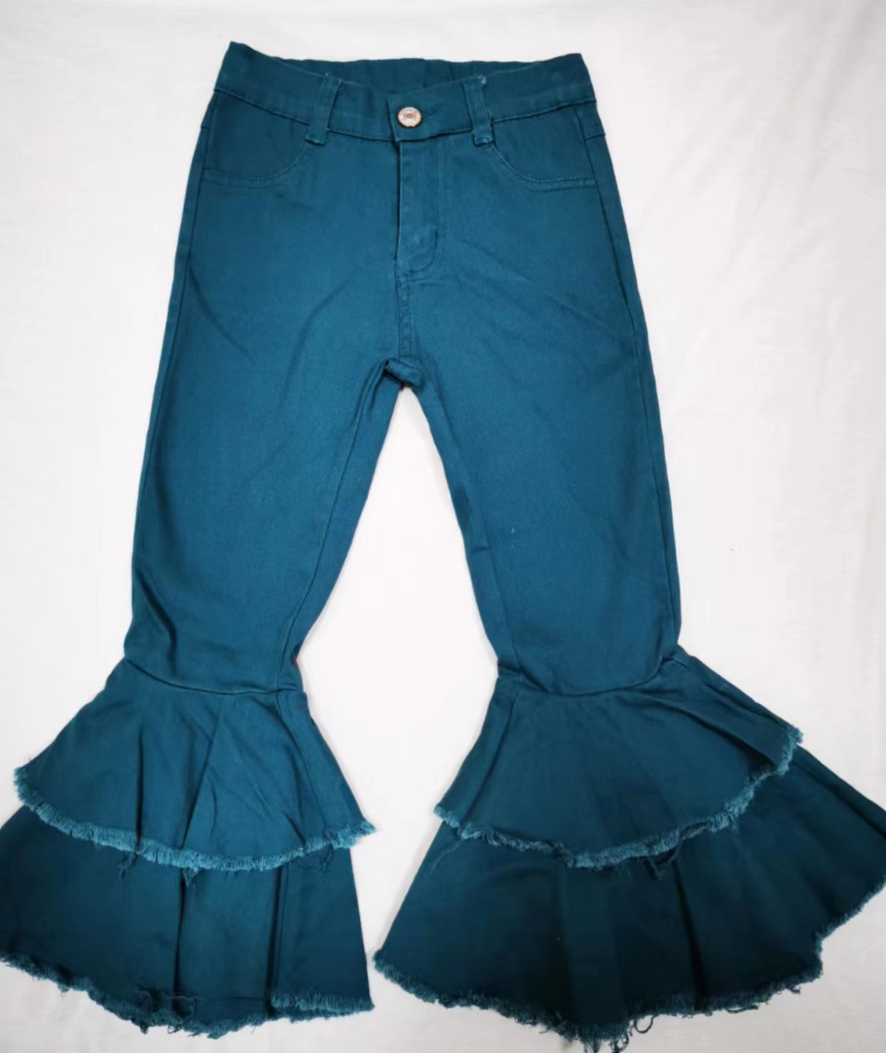 P0067 bell bottom blue girl denim jeans 20230106 PREORDER