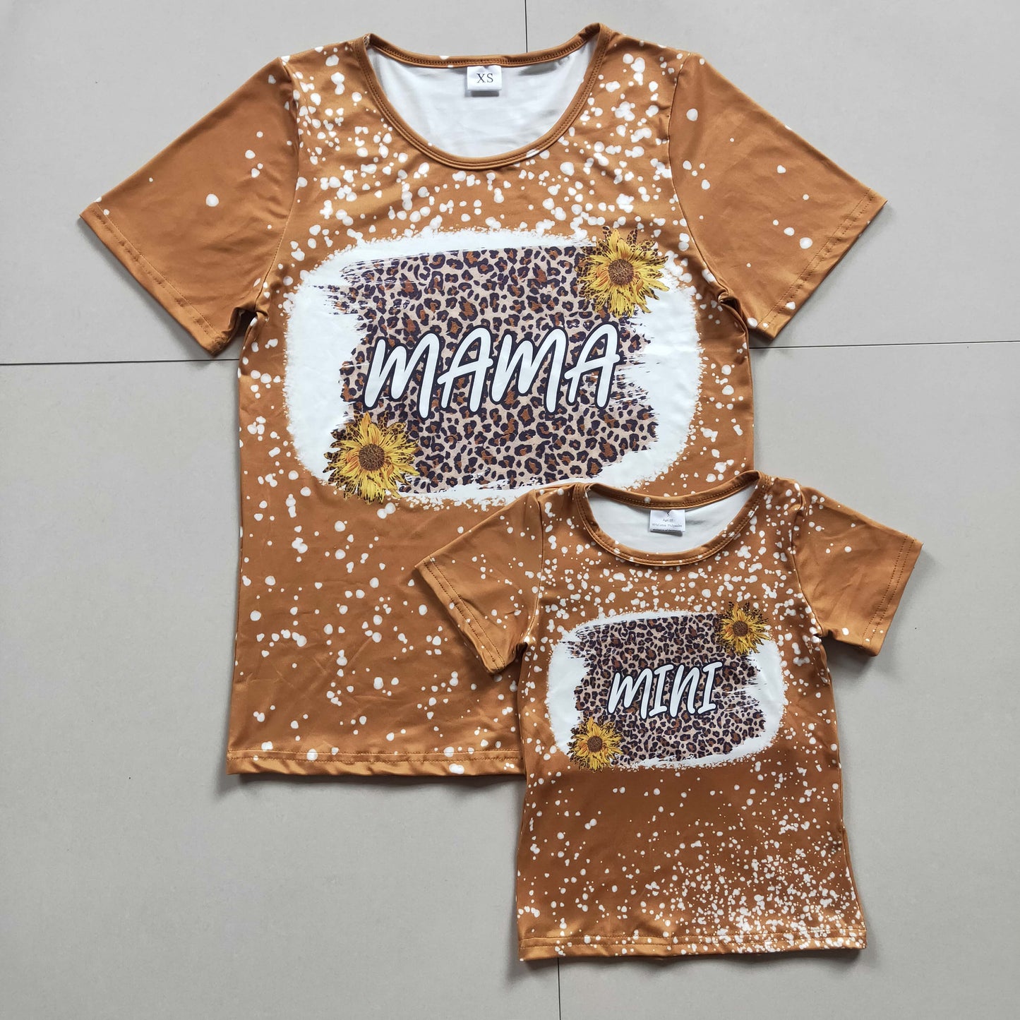 GT0099 Adult mama sunflower top shirt short sleeve mama & kid  20230211