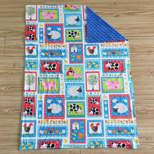 Farm cow print blanket