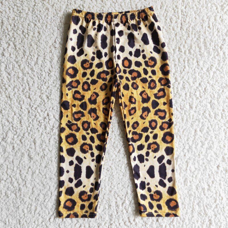 girl leopard  long legging pants 1025 RTS