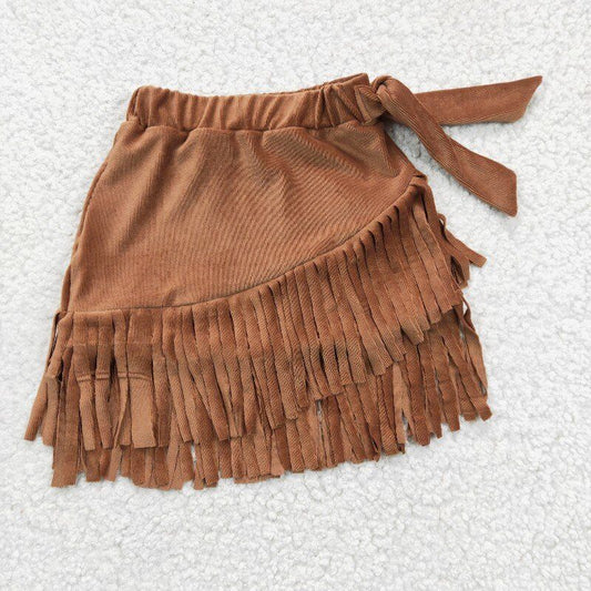 GLK0003 western brown girl skirt fringe tassel 1224 RTS