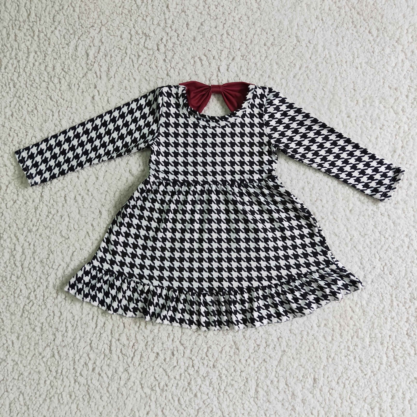 1008 RTS long sleeve FALL plaid girl DRESS