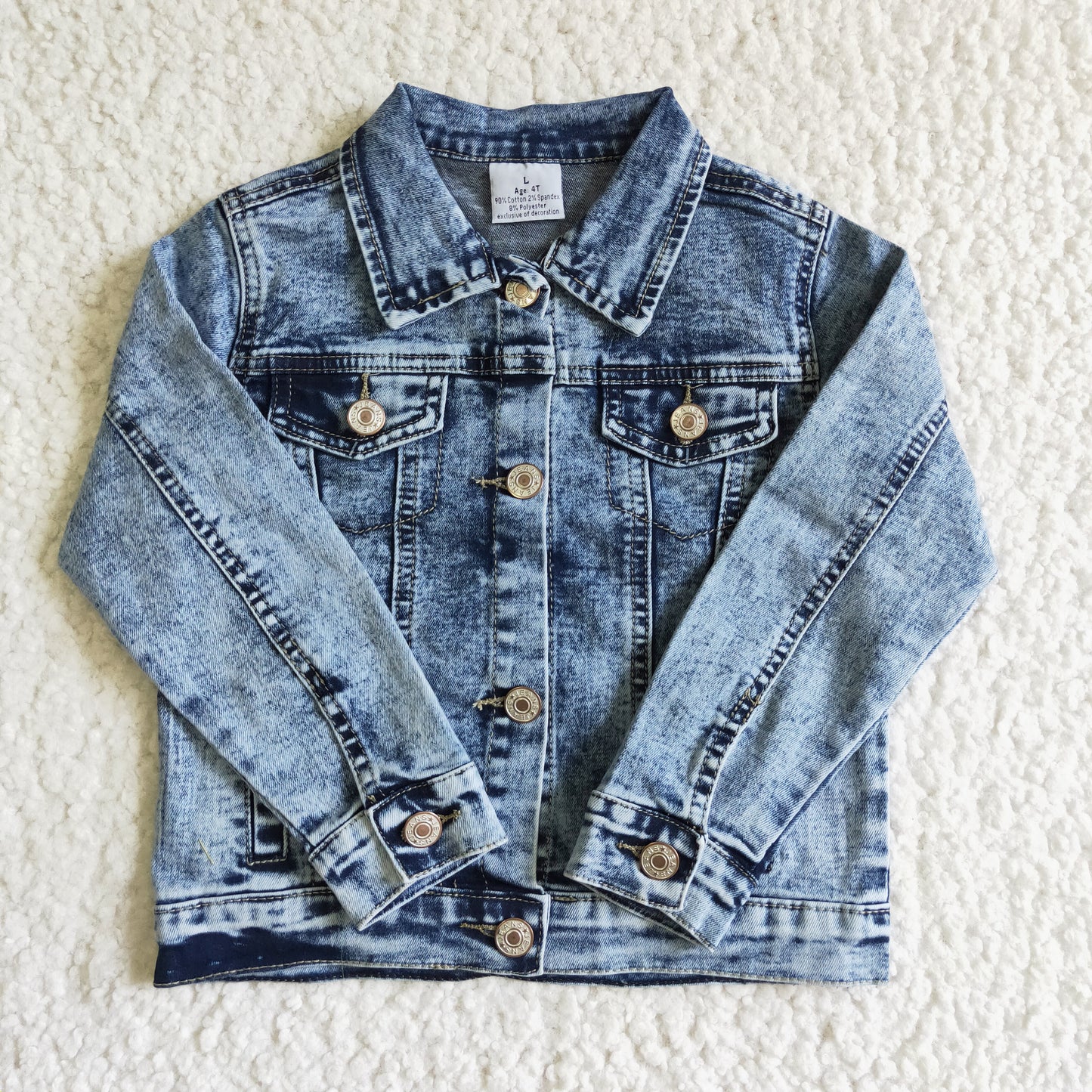 Smart Button Denim Jacket 0826