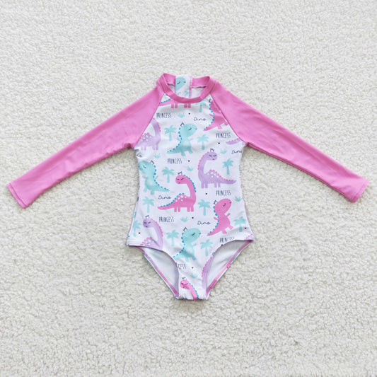 S0076 Princess dinosaur swimware swimsuit 20230408