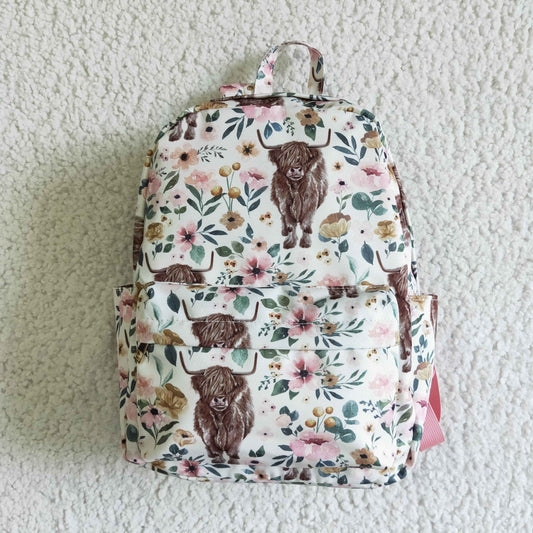 RTS 10*13.9*4inches pink cow floral bag   Free shipping order $100+ 