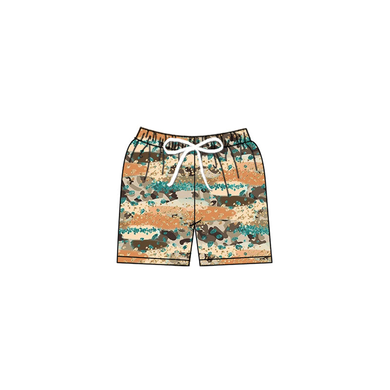 S0040  Western print boy swimming trunks shorts 1126 preorder