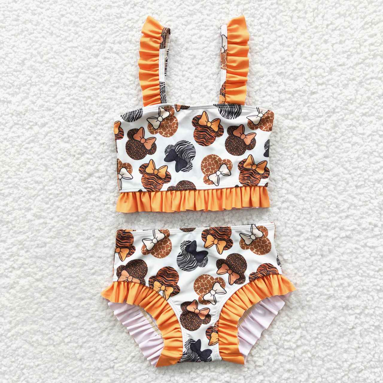 S0046 cartoon mouse ruffle girl swimwear 20230403 RTS S0046