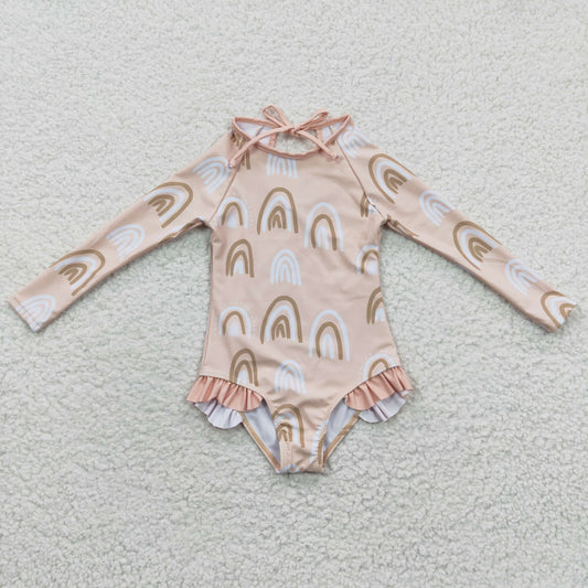 S0086 girls swimwear flower rose swim suit  RTS 20230404