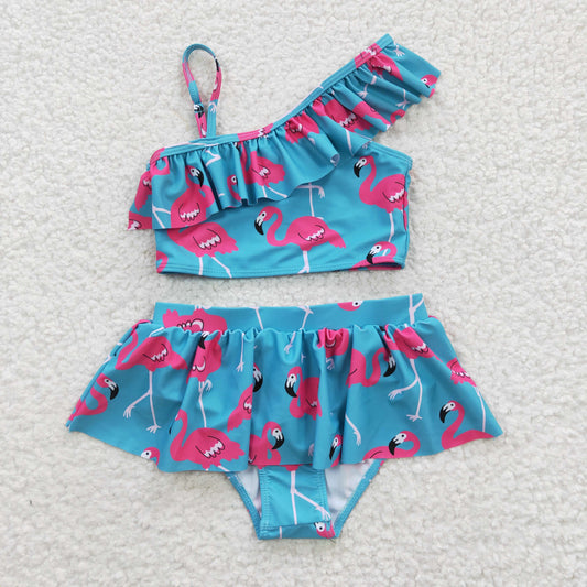 S0087 Flamingo girls swimwear swim suit 20230412 RTS