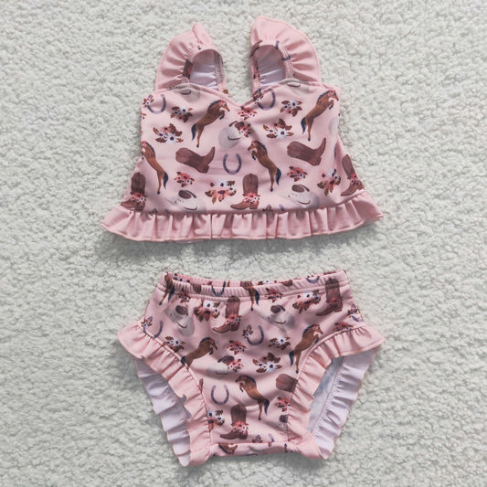 S0107 WESTERN ruffle girl swimwear 20230320 RTS