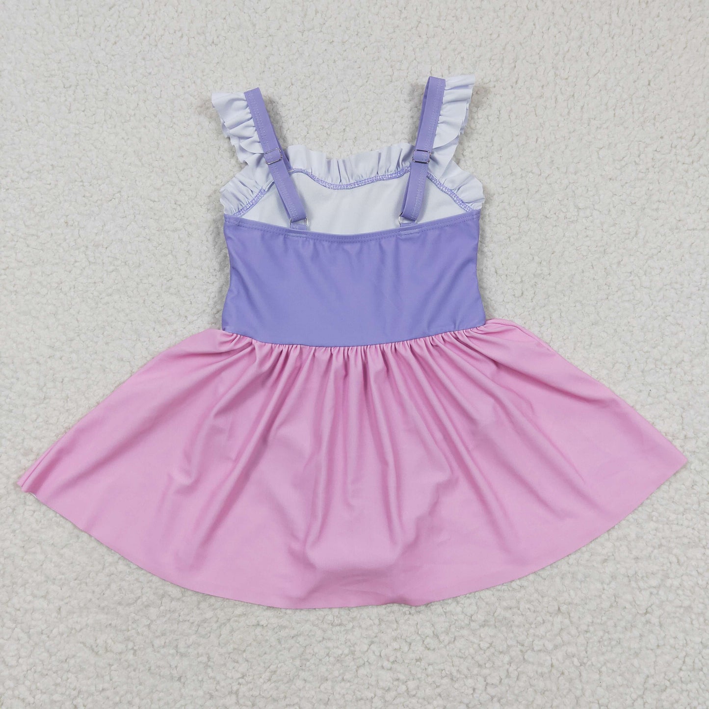 S0133 cartoon princess snow bathing suit ruffle girl swimwear 20230415 RTS