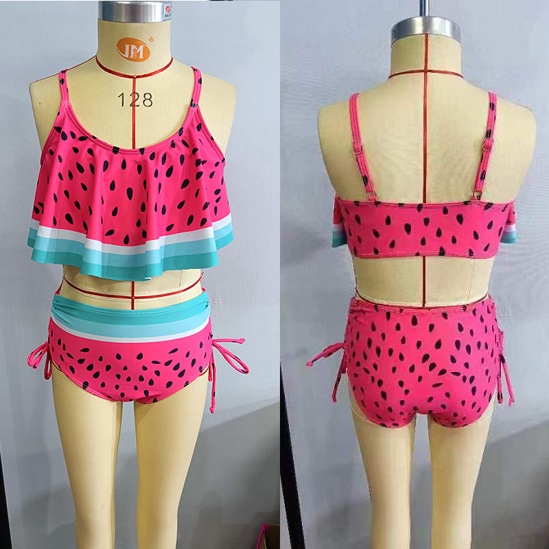 S0138 girls swimwear strawberry swim suit preorder 20230523 RTS